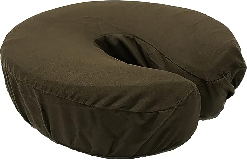 Therapist's Choice Microfiber Massage Table Face Cradle Covers (4-Pack, Brown)