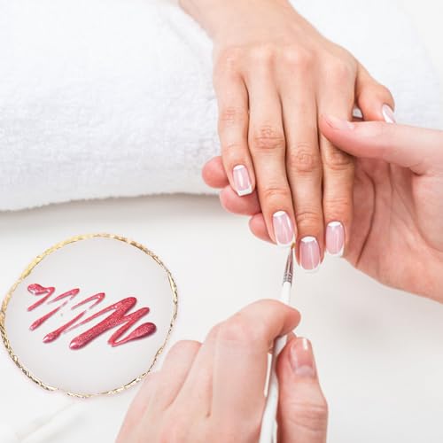 Resin Nail Art Palette with Gold Edges - White