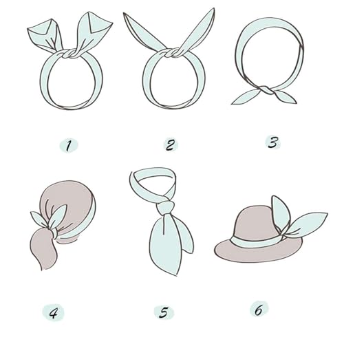 Paisley Wire Headbands for Women - 8 Pack Twist Bow
