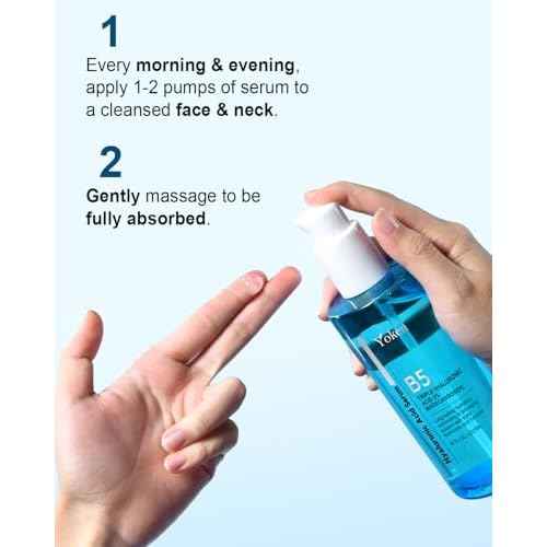 EWG Verified Hyaluronic Acid Serum for Face 8 + 2 fl oz, Vitamin B5 & Triple Pure Hyaluronic Acid 2%, Anti-aging Facial Serum for Fine Line Wrinkle Hydrating Serum Plump Dry Skin Fragrance-Free