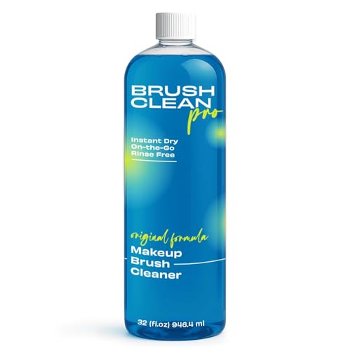 Professional Makeup Brush Cleaner - 32 oz Quick-Dry, Rinse-Free