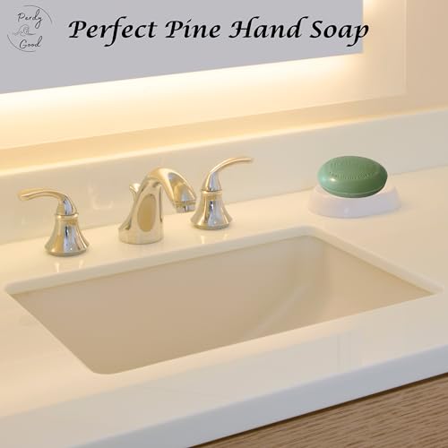 Lightfoot's Pine Soap for Men Bundle with Five (5) bars of Lightfoot's Pine Scented All Natural Mens Soap and One (1) Plastic Free Exfoliating Sisal Soap Saver Bag Gift Boxes