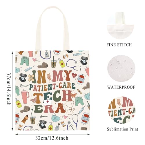 WCGXKO PCT Merchandise Patient Care Tech Gift PCT Nurse Appreciation In My Patient Care Tech Era Canvas Shopping Bag Tote Bag