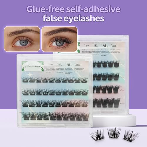 Press-On Lashes Kit Self-Adhesive 10-16mm Reusable
