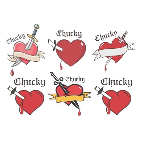 Heart Temporary Tattoos Waterproof Sticker 4 Sheets