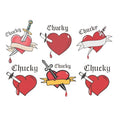 Heart Temporary Tattoos Waterproof Sticker 4 Sheets