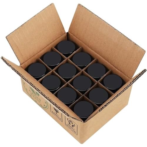(50 Packs) Green Nexus 5g/5ml UV Protection Glass Jars for Lip Balm, Lotion, Oil, Cream & Cosmetics Enhanced Cap (2024)