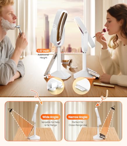 Gospire Lighted Makeup Mirror with 1X/10X Magnification & Phone Stand