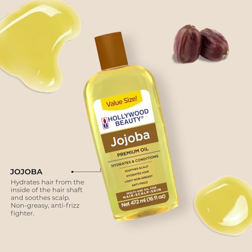 Hollywood Beauty Jojoba Oil 16 oz - Hair, Scalp & Skin
