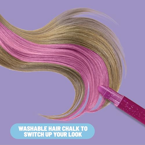 Claire's Hair Chalk & Glitter Styling Kit - 13 Piece Set