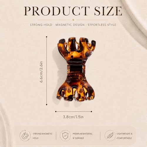 ASTRULUME Magnetic Hair Clips - 2-in-1 Strong Hold, No-Slip