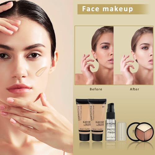 KAVCENT Complete Makeup Kit for Teens & Women - 18 Colors