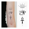 Egyptian Temporary Tattoo Set – Eye of Horus, Ankh & Lotus