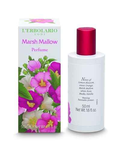 L'Erbolario Marsh Mallow Perfume - Citrus and Floral Parfum for Women - Lasting Vanilla Perfume with Lemon, Bergamot, Vetiver and Musk Notes - 1.6 oz
