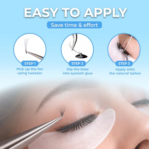 TEGAN LASH 3D-10D Premade Lash Fans, 0.07 Thin Base, CC Curl