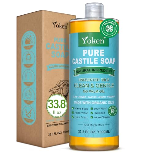 Yoken Pure Castile Liquid Soap 33.8 oz Unscented Organic