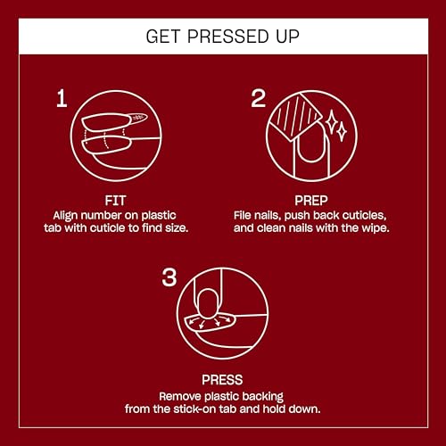 OPI Big Pie Short Almond Press-On Nails with Adhesive Tabs - No Glue, 30 Count