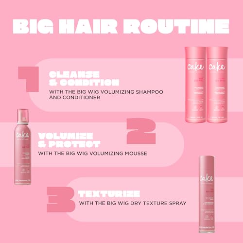 Cake Beauty Shampoo, The Big Wig ? Weightless Cleansing and Nourishing ? With Aloe Vera Rice & Soy Protein ? For All Hair Types ? 10 Fl Oz / 295 ml