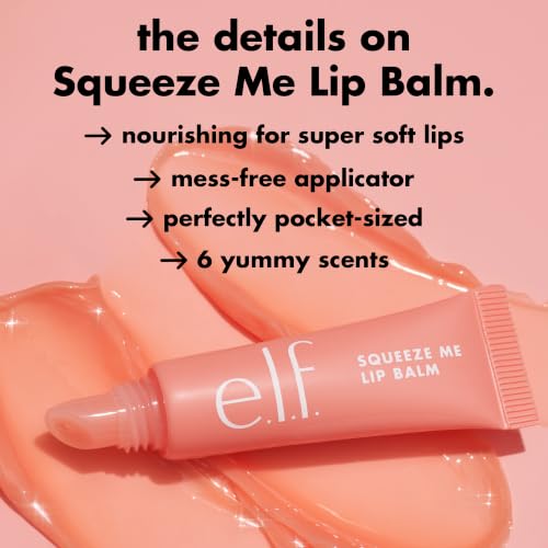 e.l.f. Squeeze Me Lip Balm Strawberry 0.21oz - Hydrating & Sheer Color