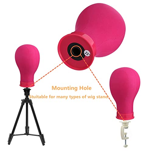 22 Inch Canvas Wig Head Mannequin with Tripod Stand & Accessories