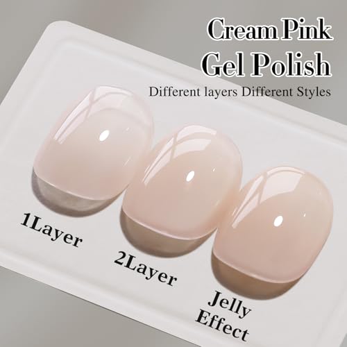 Double Rhythm Translucent Jelly Gel Polish - Sheer Beige Nude 15ml