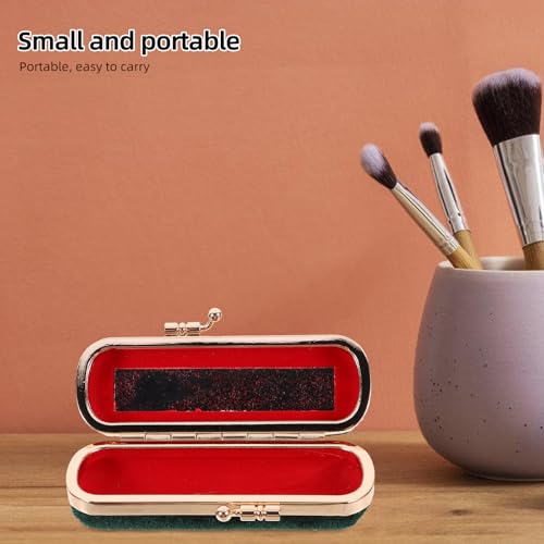 Vintage Lipstick Case with Mirror | Compact Lip Balm Holder