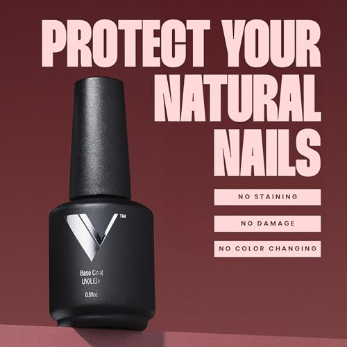 V Beauty Pure Set - Gel Base Coat and No Wipe Gel Top Coat