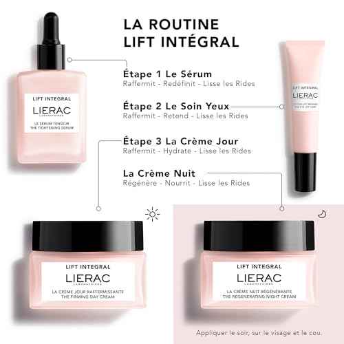 Lierac Lift Integral Night Cream Refill - Firming & Lifting Night Moisturizer with Hyaluronic Acid, Rose RNA & Black Tulip Extract, Suitable for All Skin Types, Including Sensitive - 50ml Refill