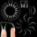 NOVO OVO Transparent Duck & Hawk Curved Eagle Claw Nail Tips - 1050 Pcs (2 Sets of 550 & 500 Pcs) - Half Cover Square False Nails