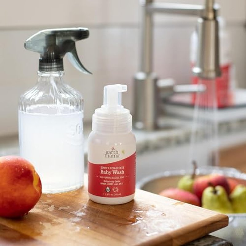 Earth Mama Simply Non-Scents Baby Wash - Fragrance Free Castile Soap
