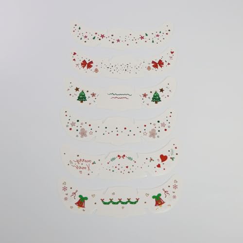 Christmas Face Temporary Tattoos, 6 Sheets Glitter Freckles