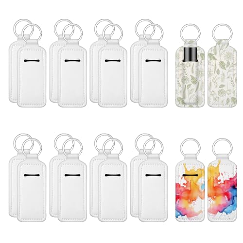10Pcs Sublimation Lipstick Holder Keychain Blanks