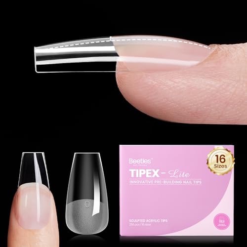 Beetles Tipex Lite Instant Apex Nail Tips - Medium Coffin, 256pcs