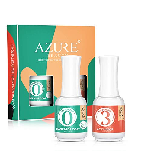 AZUREBEAUTY 10 Colors Dip Powder Nail Starter Kit Green Glitter Dipping Powder Christmas Colors System Essential Kit with Base Top Activator Coat