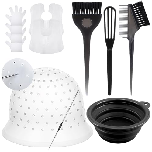 Hair Highlight Kit 12-Piece with Silicone Cap & Tools