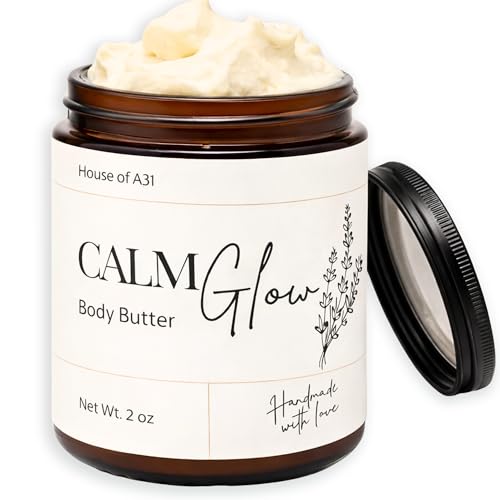 CalmGlow Grass-Fed Tallow Cream ? Natural Face & Body Moisturizer for Dry, Sensitive & Acne-Prone Skin ? Barrier Repair Butter with Lavender & Vanilla ? 2oz