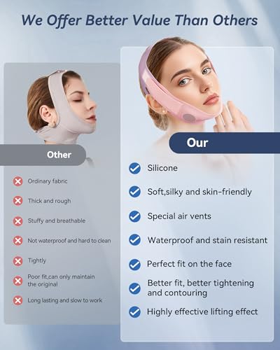 V-Line Silicone Chin Strap for Jawline Sculpting & Double Chin Reduction