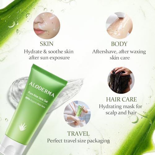 All Purpose Aloe Vera Gels Set - 2 Pieces - 300g Aloe Vera Gel & 45g Aloe Vera Gel