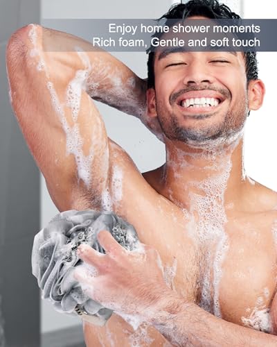 XXL Loofah Sponge 4 Pack - Large Bath Pouf for Shower