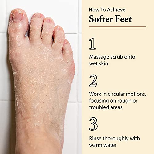 FootFitter Sea Salt Foot Scrub Exfoliant for Cracked Heels & Calluses (11.2 oz)