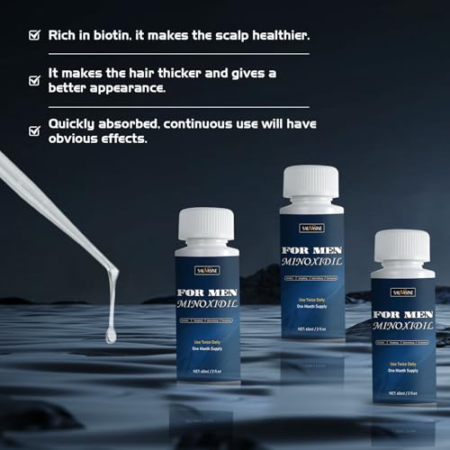 5% Minoxidil Hair Growth Serum for Men & Women - 3 Bottles