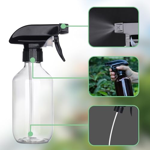 KREMORV 10oz Fine Mist Spray Bottle - Adjustable Nozzle, BPA Free