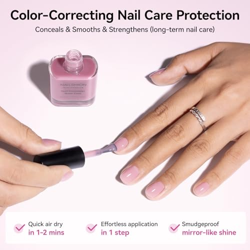 Nailshion 4-in-1 Brightening Nail Concealer Base Coat - 15ml