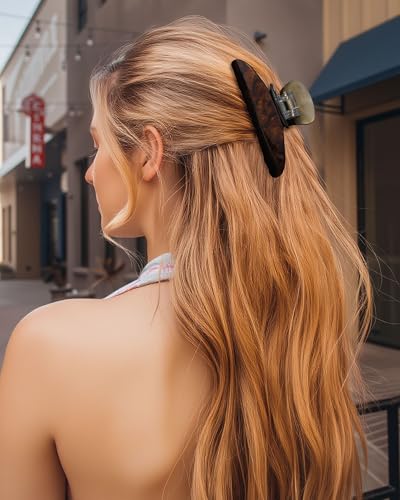 Molans Medium Hair Claw Clips - Acrylic, Non-Slip, Strong Hold