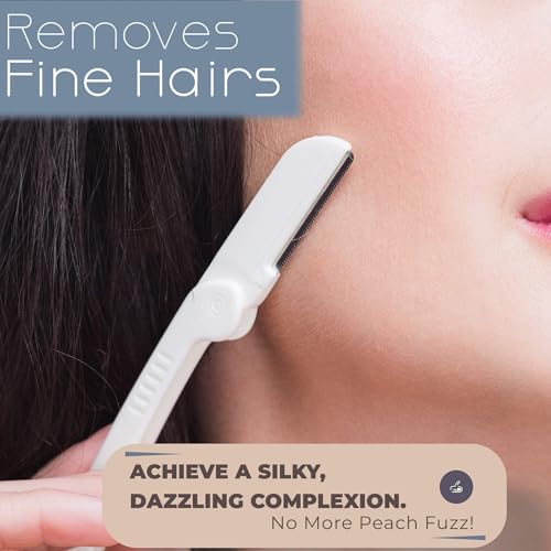 Dermaplane Razor for Women - 9 Count Facial Shaver with Safety Guard