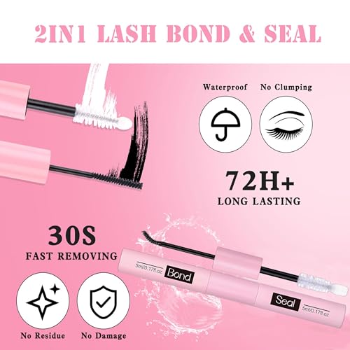 Cluster Lashes Kit 60D-200D with Bond & Seal - DIY Eyelash Extensions