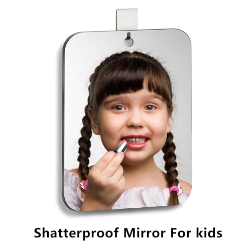 2-Pack Shatterproof Shower Mirror 11 x 8 In - Shaving & Travel
