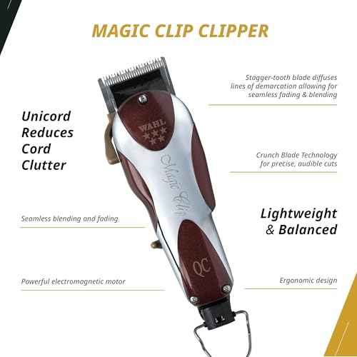 Wahl Professional Unicord Combo, Corded Magic Clip Clipper & Razor Edger Trimmer Set, Single-Cord Design, Includes Guides & Accessories