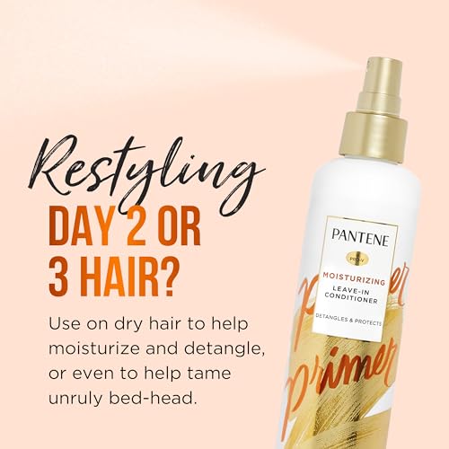 Pantene Conditioning Detangler Spray, Pro-V Repair & Protect, Nutrient Boost for Damaged Hair, Antioxidant Enriched, Leave-In Conditioner, Smooth & Shine, Sulfate-Free, 8.5 Fl Oz, 3 Pack