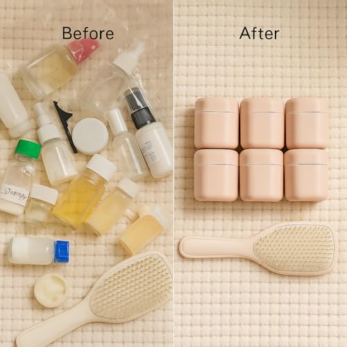 Magnetic Travel Capsule Set ? 3x1.32oz Refillable Travel Containers | Leak-Proof & TSA Approved Bottles for Haircare, Body Wash & Lotion | Stackable Magnetic Travel Essentials for Women & Men